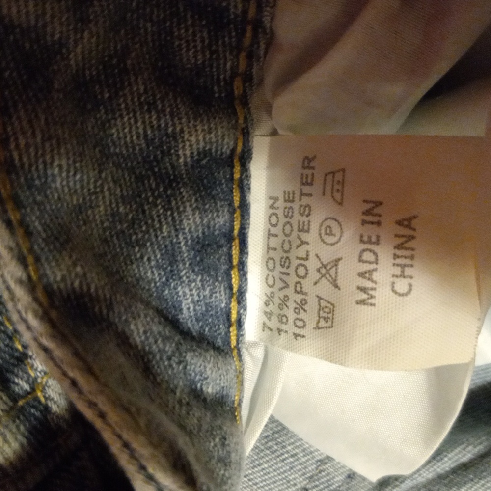 Light Blue Straight-Leg Jeans with Red Floral Embroidery - Picture 8 of 12